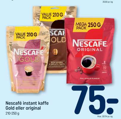 Nescafé instant kaffe Gold eller original