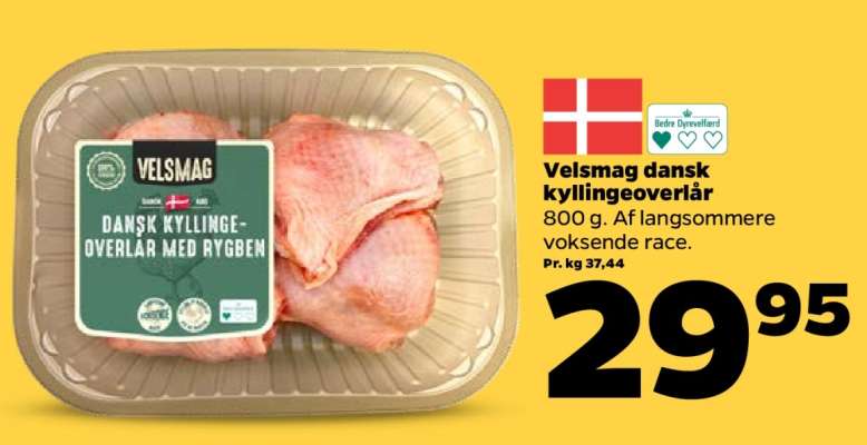 Velsmag dansk kyllingeoverlår