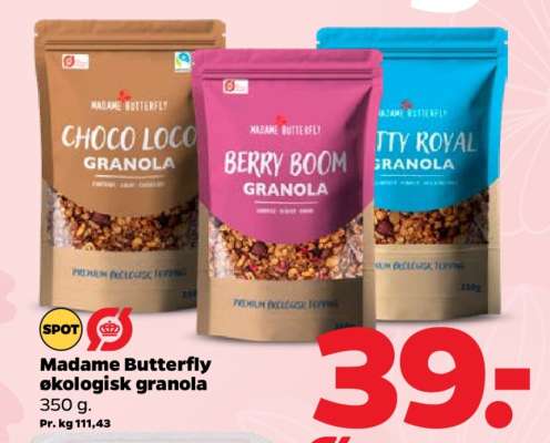 Madame Butterfly økologisk granola