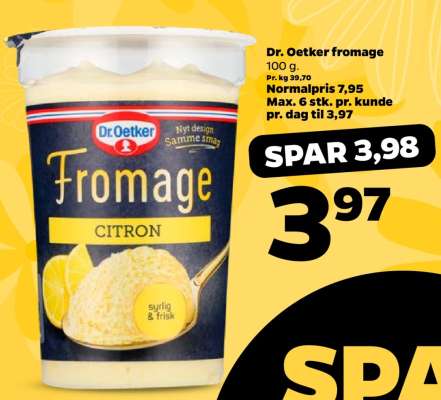 Dr. Oetker fromage citron