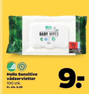 Hello Sensitive vådservietter
