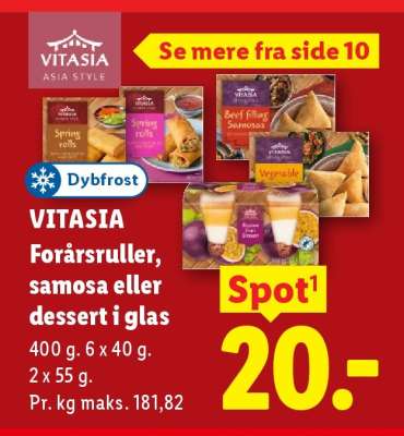 VITASIA Forårsruller, samosa eller dessert i glas