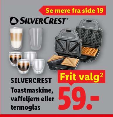 SILVERCREST Toastmaskine, vaffeljern eller termoglas