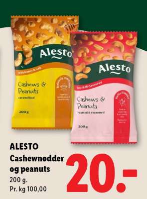 ALESTO Cashewnødder og peanuts