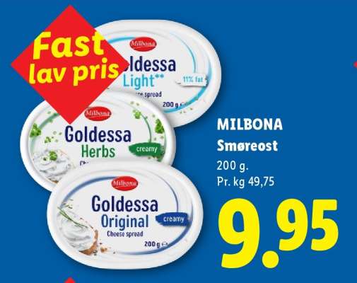 MILBONA Smøreost