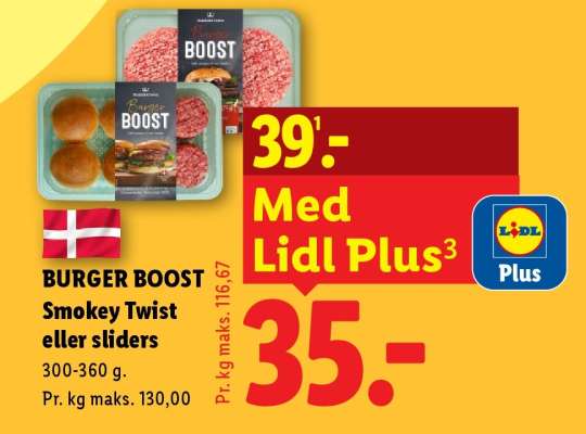 BURGER BOOST Smokey Twist eller sliders