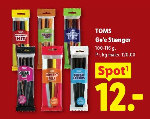 TOMS Go'e stænger