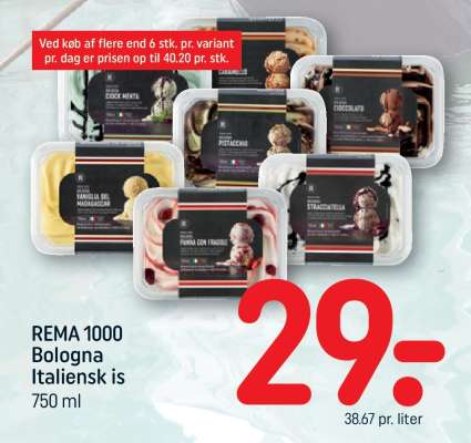 REMA 1000 Bologna Italiensk is