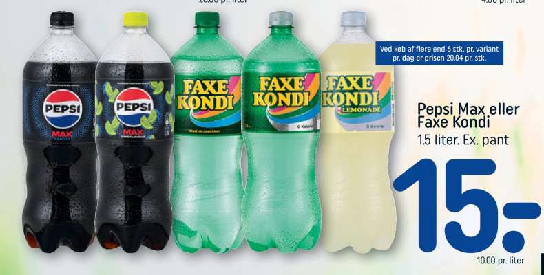 Pepsi Max eller Faxe Kondi