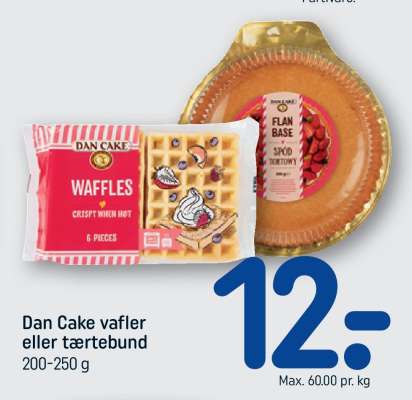 Dan Cake vafler eller tærtebund