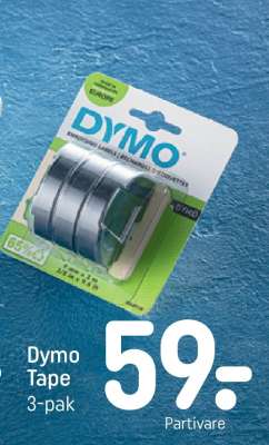 Dymo tape 3-pak