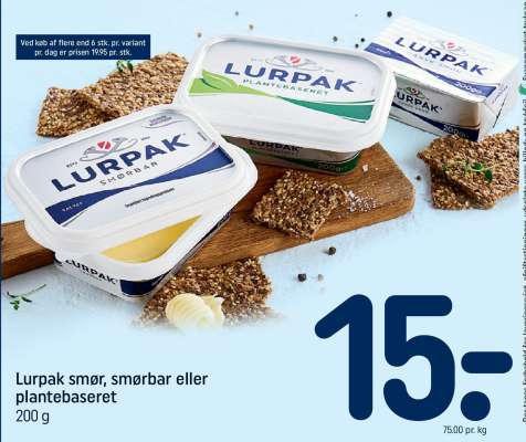 Lurpak smør, smørbar eller plantebaseret