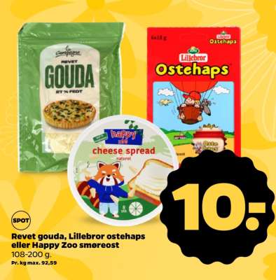 Revet gouda, Lillebror ostehaps eller Happy Zoo smøreost