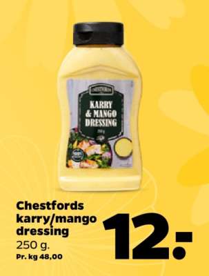 Chestfords karry/mango dressing