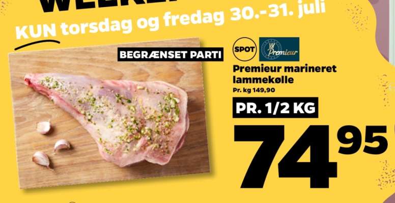 Premieur marineret lammekølle