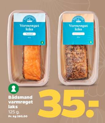 Bådsmænd varmrøget laks