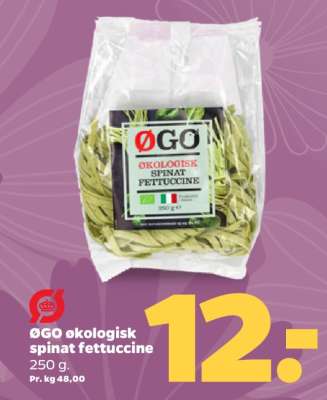 ØGO økologisk spinat fettuccine