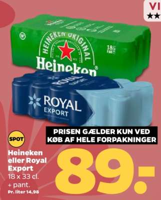 Heineken eller Royal Export