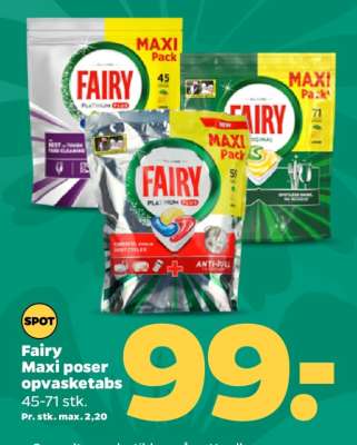 Fairy Maxi poser opvasketabs