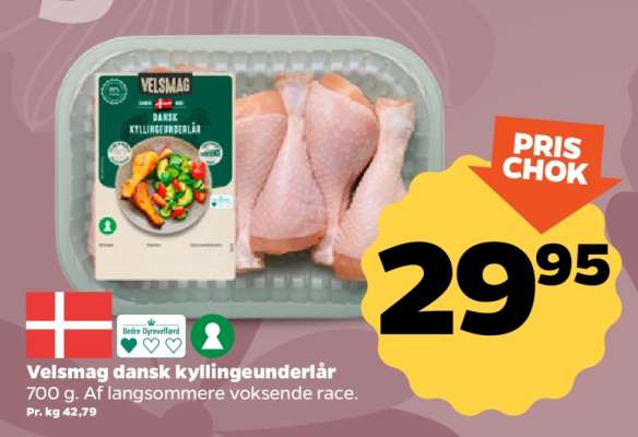 Velsmag dansk kyllingeunderlår
