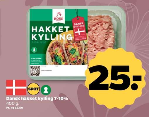 Dansk hakket kylling 7-10%