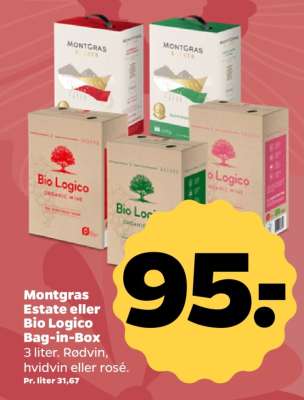 Montgras Estate eller Bio Logico Bag-in-Box