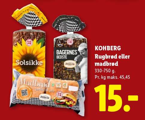 KOHBERG Rugbrød eller madbrød