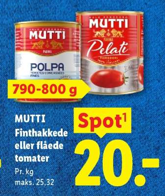 MUTTI Finthakkede eller flåede tomater