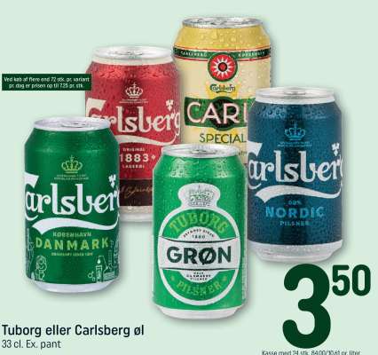 Tuborg eller Carlsberg øl