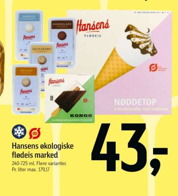 Hansens økologiske flødeis marked