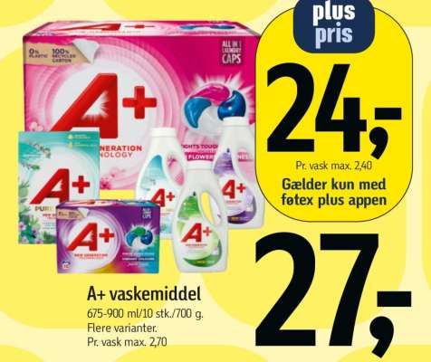 A+ vaskemiddel