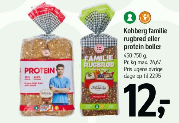 Kohberg familie rugbrød eller protein boller