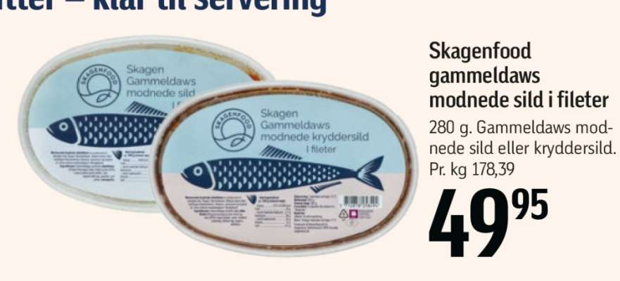 Skagenfood gammeldaws modnede sild i fileter