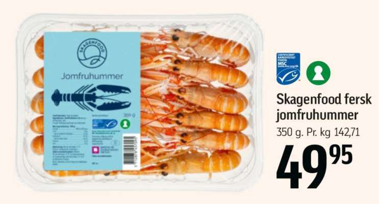 Skagenfood fersk jomfruhummer