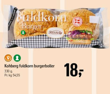 Kohberg fuldkorn burgerboller