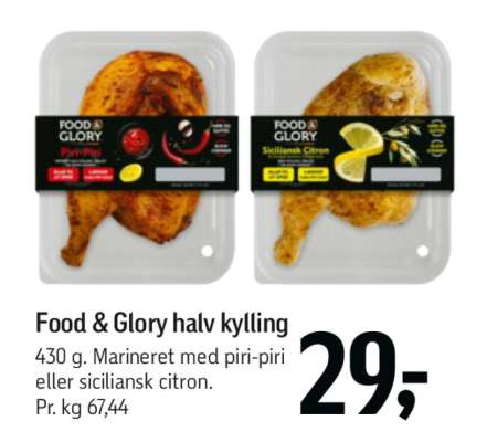 Food & Glory halv kylling
