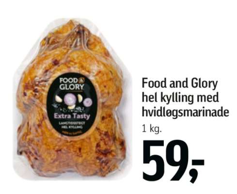 Food and Glory hel kylling med hvidløgsmarinade