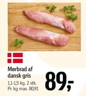 Mørbrad af dansk gris
