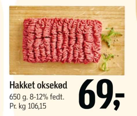 HAKKET OKSEKØD