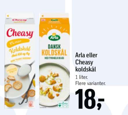 Arla eller Cheasy koldskål
