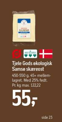 Tjele Gods økologisk Samsø skæreost