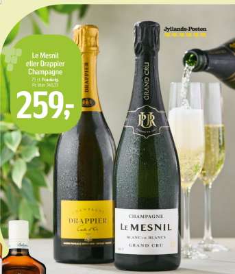 Le Mesnil eller Drappier Champagne