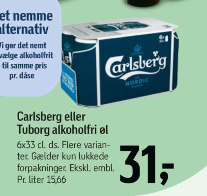 Carlsberg eller Tuborg alkoholfri øl