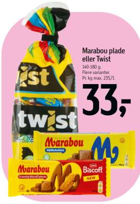 Marabou plade eller Twist