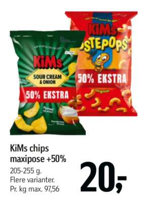 KiMs chips maxipose +50%