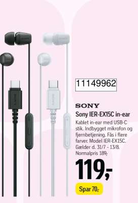 Sony IER-EX15C in-ear