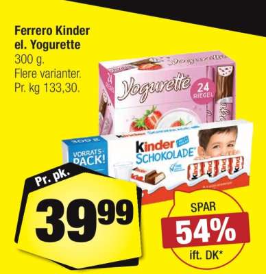 Ferrero Kinder el. Yogurette