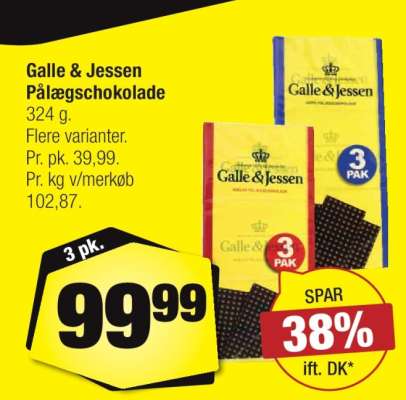 Galle & Jessen pålægschokolade