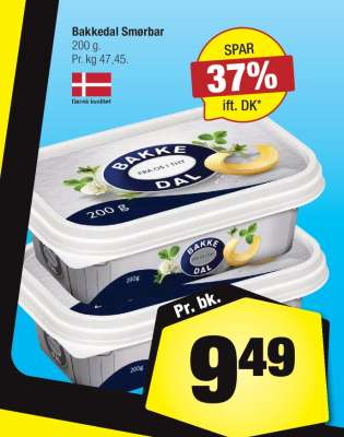 Bakkedal smørbar