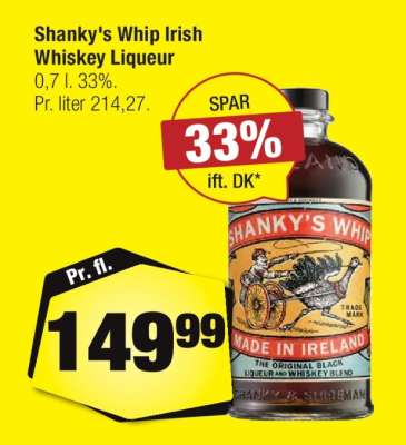 Shanky's Whip Irish Whiskey Liqueur